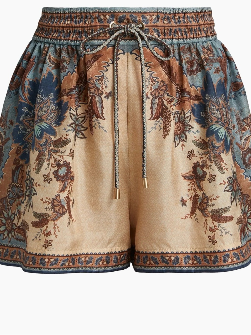 Zimmerman Ascension relaxed Shorts Cream & Blue Indienne floral